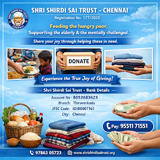 Experience the True Joy of Giving with Shri Shirdi Sai Trust – Chennai